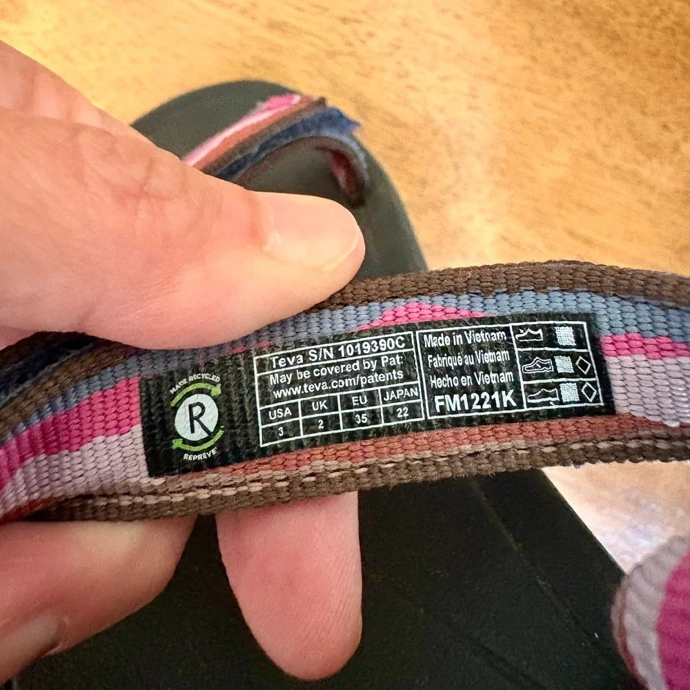 Teva Hurricane XLT2 Kids Sport Sandals Vista Blue Indigo Size 3 Unisex 1019390C